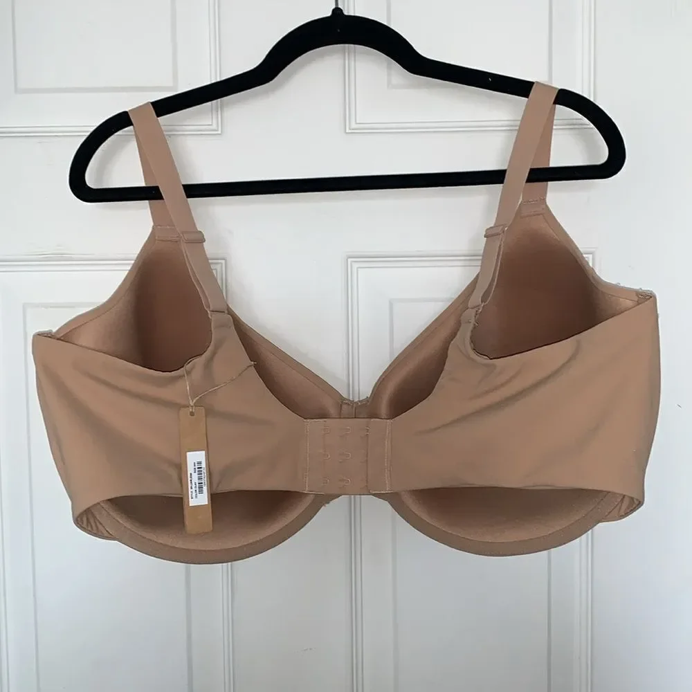 Skims Fits Everybody Underwire Tan Clay Demi T-shirt Bra Size 44H - Picture 3 of 7